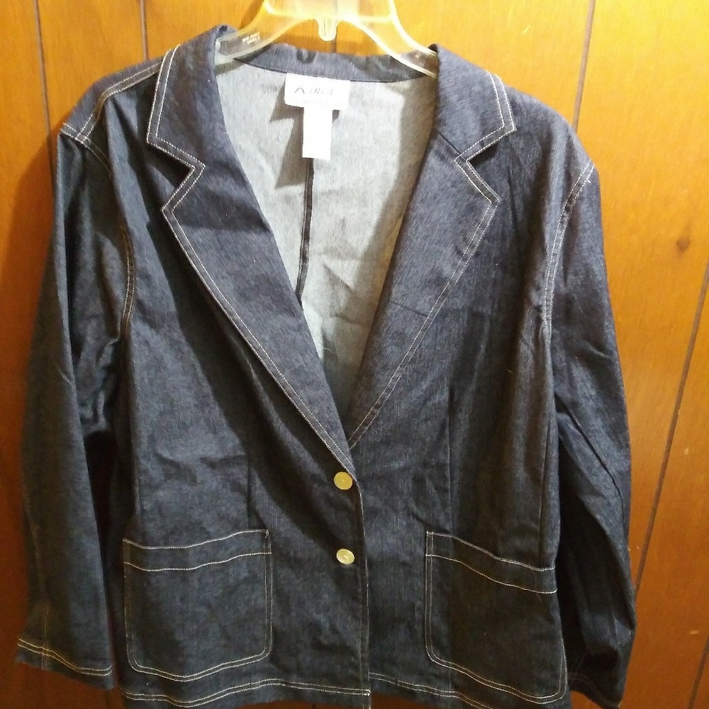2X dressy denim jacket